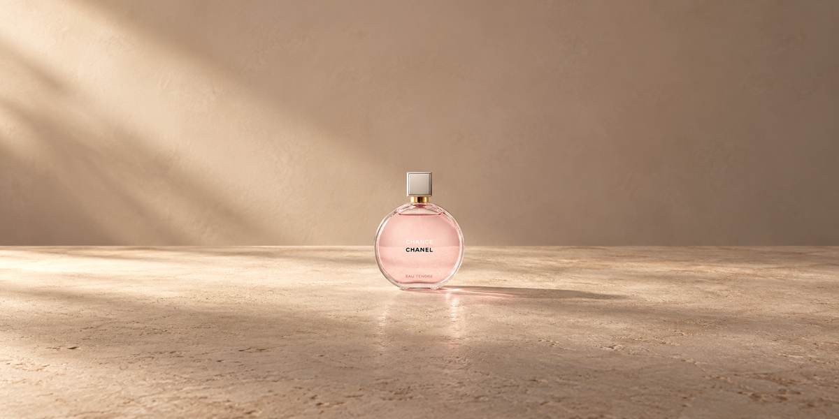 Chanel Chance Eau Tendre on warm limestone